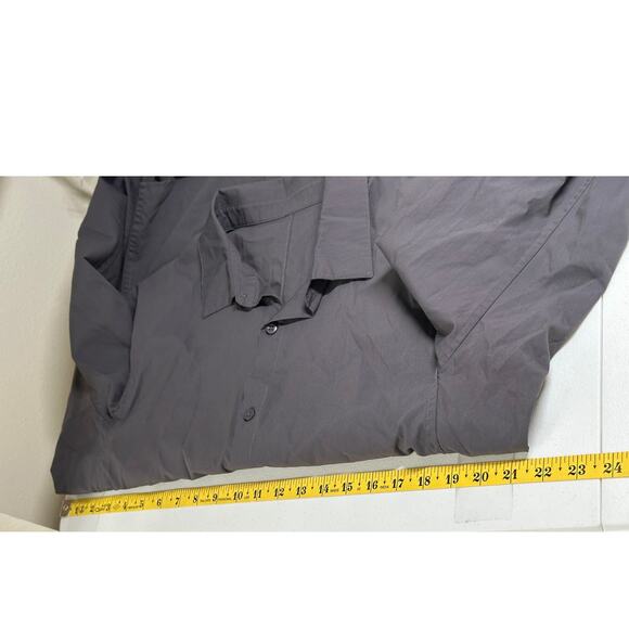Lululemon Shirt Mens Medium Gray Button Up Long Sleeves Preppy Casual Office - Picture 4 of 5